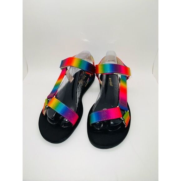 Bamboo Fulmoon-69 Fabric Strap Sandal in Rainbow Size 7 New. - Picture 2 of 10